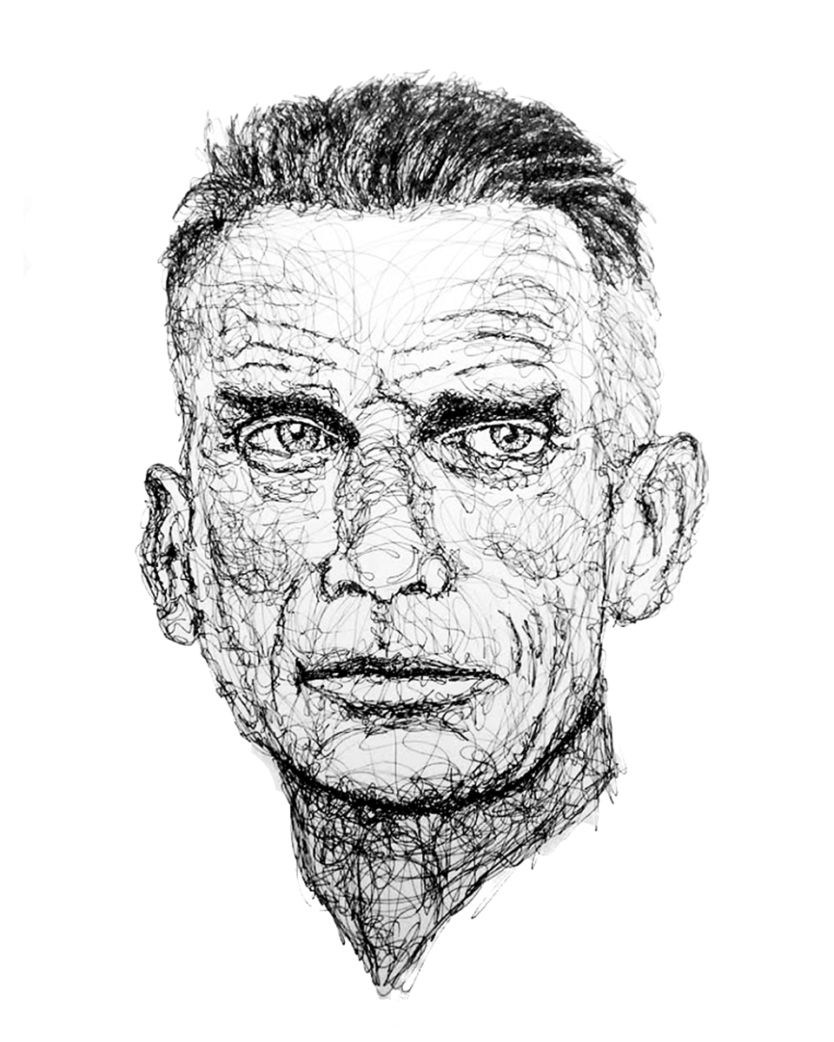 Samuel Beckett Retrato Garabato
